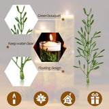 30 Pcs Faux Flowers For Floating Candles Floating Flowers Vase Fillers For Centerpieces Mini Flower Filler Filling In Cylinder For Wedding Centerpiece Party Decor (Green)