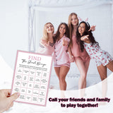 Find The Guest Bingo - Birthday Party Games Set, Girls Night & Sleepover Slumber Party Supplies - 20 Game Cards For Teens, Adults & Daughters - Y004
