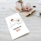 Cute Ghost Anniversary Card For Husband Wife, You Are My Boo Halloween Card For Him Her, Funny Valentines Day Card For Boyfriend Girlfriend