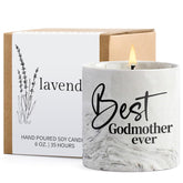 Godmother Gift - God Mother Gifts From Godchild, Godmother Proposal Present, God Mother Mothers Day Christmas Gift From Goddaughter, Best Godmother Ever 6 Oz Lavender Scented Candles Decoration