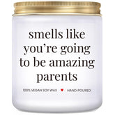 New Parents Gifts For Couples, New Mom & Dad - Funny Christmas, Pregnancy, Gender Reveal Gifts For Parents To Be, Expecting Mom, Lavender Scented Candle