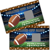 50 Pack Football Theme Scratch Off Game, Rugby Football Scratch Card For Baby Shower Birthday Party Lottery Game Group Games, Gifts For Football Lovers, Baby Shower Idea