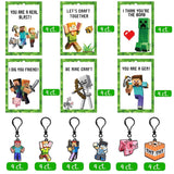 Valentines Day Cards For Kids School 24Pack Valentines Cards With Cute Keychains Valentines Day Gifts For Kids For School Party Favors Boys Girls Calssroom Exchange Game Prizes