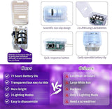 8 Pack Purple Fairy Lights Battery Operated 7FT 20 LED Silver Wire Twinkle String Lights for DIY Crafts Wedding Party Bedroom Christmas Decoration