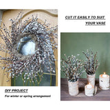 30 Branches Pussy Willow Branches For Vases 23 Inches Natural Dried Pussy Willows Real Dried Flowers 2 Years Long Lasting For Home Decoration