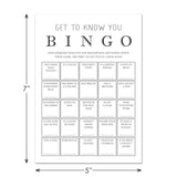 Get To Know You Bingo Cards, Find Someone Icebreaker Game - Set Of 30