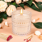 Sandalwood Rose Candle, Candles For Home Scented, Luxury Jar Candles For Women, Rose Scented Candle, Candles Gifts For Women, Natural Soy Wax, 6 Oz 40 Hours