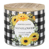 Sunflower Candle, Fall Candles, Sunflower Scented Candles Gift For Women, 3 Wicks Large Candle, 14 Oz