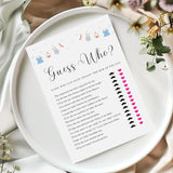 30 Pack Baby Shower Games Guess Who Mommy Or Daddy - Fun Baby Shower Games Activity For Boy Or Girl - Gender Neutral - Minimalist Theme