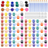 10 Pack Mini Acrylic Paint Set, 150Pcs Paint Strips For Kids Adults Art & Craft Painting, 12 Colors Washable Acrylic Paint Set Bulk For Home Classroom Birthday With Palettes And Brushes