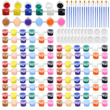 10 Pack Mini Acrylic Paint Set, 150Pcs Paint Strips For Kids Adults Art & Craft Painting, 12 Colors Washable Acrylic Paint Set Bulk For Home Classroom Birthday With Palettes And Brushes