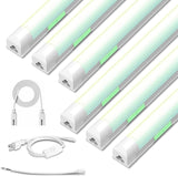6 Pack Dimmable 4FT LED Shop Lights 30W 4500LM 6CCT Tunable Linkable Plug In Fixtures