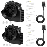 2-Pack Inflatable Fan Blower Replacement, 12V 1.2A Air Blower For Inflatables With 3 Led Light Strings For Thanksgiving