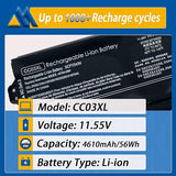 HP CC03XL 56Wh Laptop Battery Replacement for EliteBook 850 855 G7 G8 ZBook Firefly