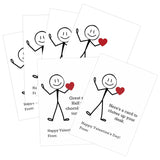 Pack Of 30 The Office Valentines Day Card, 6 Assorted Designs Of Stick Figure Humo Valentine Cards, Valentine'S Day Party Supplies, Office Valentines Day Gifts For Coworkers Employee Manager Boss,3