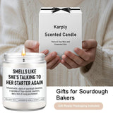 Funny Sourdough Starter Candle, Sourdough Gifts, Unique Baking Gifts For Women Who Love To Bake, Bread Bakers & Lovers, Sour Dough & Baking Accessories, Birthday, Christmas Presents For Baker