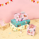 Cat Wrapping Paper Rolls - 3 Rolls 17” X 120” Happy Birthday Wrapping Paper Rolls Cat Birthday Gift Wrap Paper Rolls Kitten Wrapping Paper Bday Wrap Paper With Cutting Lines