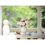 Silk Flowers Box Set Faux Flowers, 14 Heads Long-Stem Real Touch Silk Roses In Two Branches For Home Decor Centerpieces Wedding Decor Bridal Shower Party (Ivory White*)