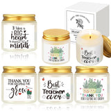 4 Set Christmas Candle Gift For Teacher Appreciation Thank You Gifts For Women Teacher Appreciation Gift Candle Aromatherapy Thank You For Helping Me Grow