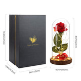 Beauty And The Beast Rose, Valentines Day Gifts For Her, Birthday Gifts For Women, Red Rose For Mom Grandma, Eternal Rose In Glass Dome With Led Lights, Valentine Flowers Gift For Wife, Or Girlfriend