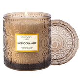 Amber Candles For Home Scented, Gifts For Women & Men, Luxury Glass Jar Candle, Natural Soy Wax, Home Decor, 55 Hours Long Burning, 8.1 Oz