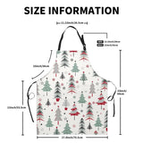 Christmas Tree Apron Xmas Aprons With Pocket Snowflake Stars Adjustable Bib Aprons For Women Winter Pine Trees Cooking Apron For Holiday Suitable For Bbq Grill Drawing Haircut