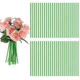 50Pcs Flower Stem Covers Green Tubing Roll Tubes For Bundling Artificial Flowers Diy Bouquets Wedding Corsage Arrangement