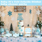 50 Pcs Double Side Fall Baby Prediction And Advice Game Cards With Wooden Keepsake Box Floral Pumpkin Thanksgiving Day Game Cards(Blue Snowflake)