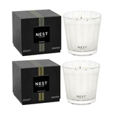 Scented 3-Wick Candle Duo - Bamboo & Grapefruit, 21.2 Oz, Pack Of 2 - Up To 100-Hour Burn Time - Reusable Glass Vessel