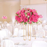 8Pcs Artificial Flowers Fake Peonies Silk Peony Bouquet Faux Flowers Bulk Arrangements For Decoration Vase Florals Arrangements Wedding Home Party Table Hot Pink