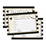 25 Graduation Advice Cards 2025 - Grad Notes, Advice And Wishes, & Words Of Wisdom Cards For Graduate In Bulk, Ideal For College And High School Graduation Games & Party (Elegant)