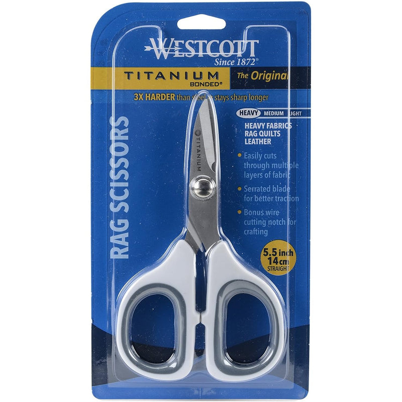 Westcott Titanium Bonded Rag Snips, Crafting And Quilting Scissors (16