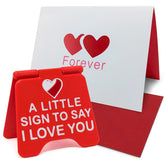 Love Sign With Letter Card Gift – A Little Sign To Say I Love You – Pop-Up Valentine’S Card With Writable Note, Envelope – Mother’S Day, Birthday, Anniversary, Wedding, Gifts For Her, Room Decor
