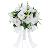Wedding Bouquets For Bride Bridal, Flower Bouquets For Bride Bridesmaid Wedding Bridal Anniversary Decorations, White