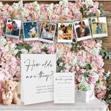 Minimalist How Old Were They Game, Guessing The Couples Age Photo, Bridal Shower Wedding Shower Game (1 Sign And 30 Cards)-Bng02