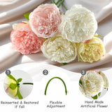 2 Bouquet 10Heads Artificial Fake Peony Flowers Silk Faux Flower For Home Office Party Wedding Decorations