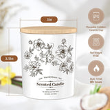 Deluxe Scented Candle For Women & Men, Vanilla Coconut Soy Wax Candle, 8 Oz Jar Candle For Home, Scented-60 Hours Long Lasting Burning, Suitable Gift For Mom