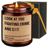 Cop Candle, Police Officer Gifts, Police Academy Graduation, Law Enforcement Gifts - Graduation, Valentines, Appreciation Present For Law Enforcement Men, Security Guard, Detective, Cop Friend