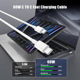 4 Pack 60W USB C to USB C Fast Charging Cable 3FT for iPhone iPad & Galaxy