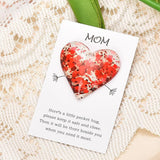 Mom Heart Pocket Hug Token Long Distance Relationship Keepsake Gifts For Women Mother Birthday Christmas Gift For Mama Bonus Mom Thinking Of You Gift From Son Daughter I Love You Mom Token With Greeting Card