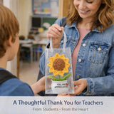 Crochet Sunflower Teacher Gift – Handmade, Never Wilt Desk Decor For Classroom Or Office, Thoughtful Thank You Appreciation Gift From Students Or Parents