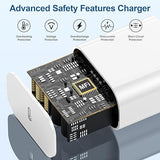 20W USB C Fast Wall Charger with 10FT USB C to USB C Cable for iPhone 17 16 15 iPad