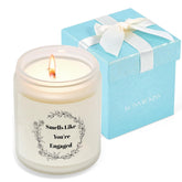 Engagement Gifts For Couples Women, Present For Newly Engaged Couples, Fiance Gift For Women, Engaged Scented Soy Wax Candle, Bridal Shower Bride To Be Gifts