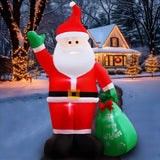 8Ft Christmas Inflatables Santa Claus With Gifts Bag Inflatable Christmas Outdoor Decoration Ip44 Xmas Blow Up Santa Cla