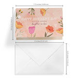 Mothers Day Card For Daughter-In-Law | Painted Poppies + Tulips | Your Card Helps Animals In Need | 5”X7.5” | Single Card + Envelope | Female Owned Small Business Made In Usa | Mddaulaw4