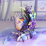 Butterfly Birthday Card, Mothers Day Pop Up Card For Mom, Wife, Grandma, Pop Up Birthday Cards For Women, Purple Butterfly, 3D Greeting Cards For All Occasion - Get Well, Thank You