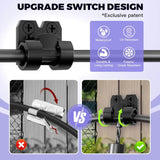 Hooks For Outdoor String Lights Clips: 25Pcs Christmas Light Clips With Waterproof Adhesive For Hanging Balcony Lights - Outside Black String Light Hooks - Decor Garland Hanger - Cable Holders