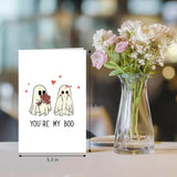 Cute Ghost Birthday Card For Husband Wife, Goth Anniversary Card, Valentine'S Day Cards For Girlfriend Boyfriend, Romantic Love Cards Gift, You'Re My Boo