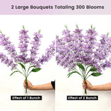 2Pcs Delphinium Artificial Flowers, 26.7"/68Cm Long Stem Larkspur Artificial Flowers, Purple Faux Artificial Snapdragon Flowers For Tall Vase, Home Office Garden Wedding Decor