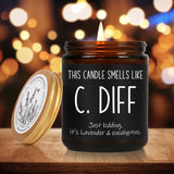 Funny Nurse Candle Gifts For Women Men, Smells Like C Diff Candle, Thanksgiving Candles Gift For Nurses Doctor, Practitioner Retirement, Doctors Day, Nurses Week, Nursing Student Graduation-70